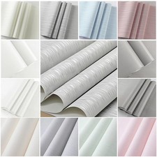 Plain silver stripes - silver, wallpaper