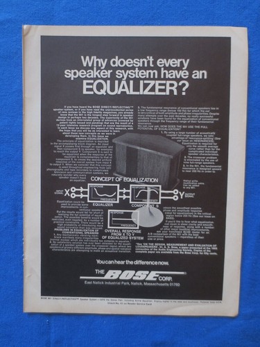 Bose 901 speakers equalizer - 901, "equalizer"