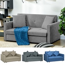 Convertible 2 Seater Sofa Bed with Hidden Storage, 2 Cushions