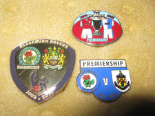 3 RARE OLD BURNLEY V BLACKBURN ROVERS FOOTBALL CLUB ENAMEL MATCH PIN BADGES