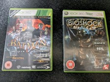 Batman Arkham Asylum & Bioshock Microsoft Xbox 360 Games Bundle