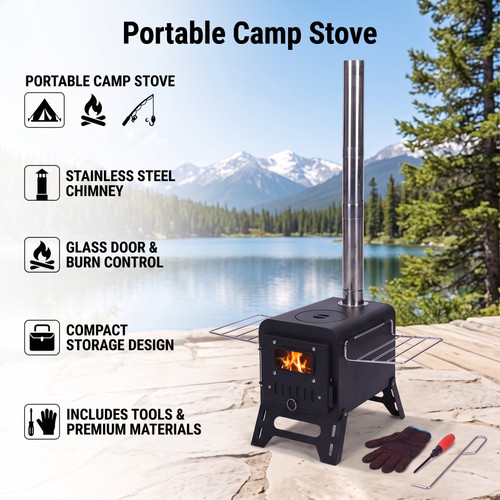 Tent stove portable - tent,