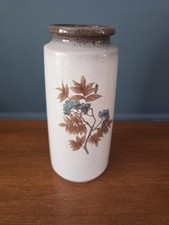 Vintage Retro 1960s West German Scheurich Vase 201-22 Cream&Brown