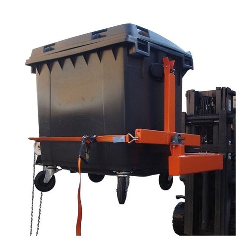 Forklift wheelie bin rotator - forklift,