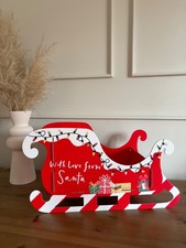 Small Personalised Santa Sleigh Present Holder - FREE DELIVERY AND PERSONALISATI