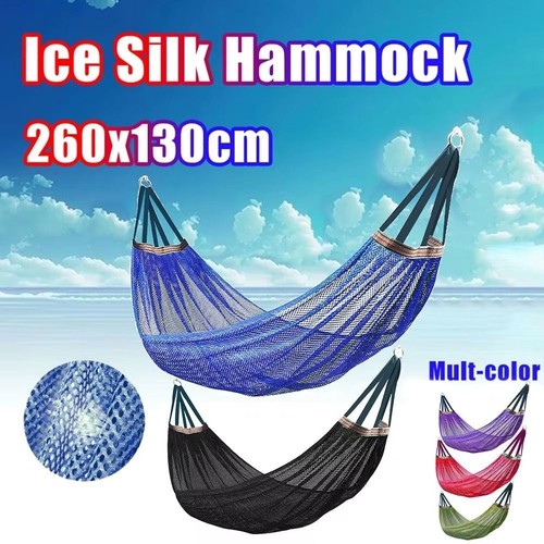 Portable ice silk mesh hammock - ice,