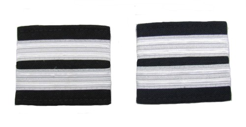 Pilot captain silver strips - silver,