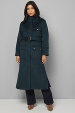 Wallis Green Coat Womens Smart Jackets & Coats