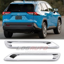 Car Rear Bumper Fog Lamp Chrome Cover Trim For Toyota RAV4 XA50 19+ Accessories