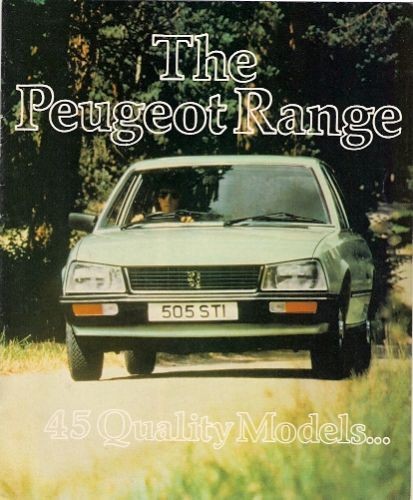 Peugeot range 1980 market - uk,