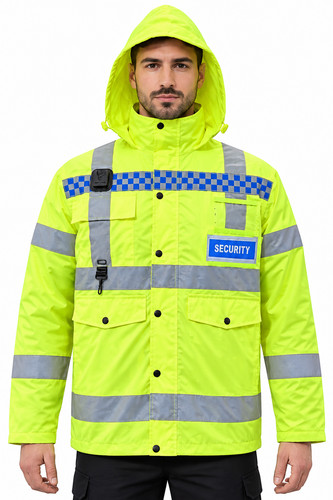 Hiviz security rain - rain, jacket
