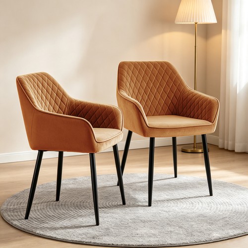 3pcs velvet dining chairs - 3pcs,