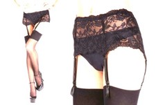 Suspender Belt  - Lace Wide
