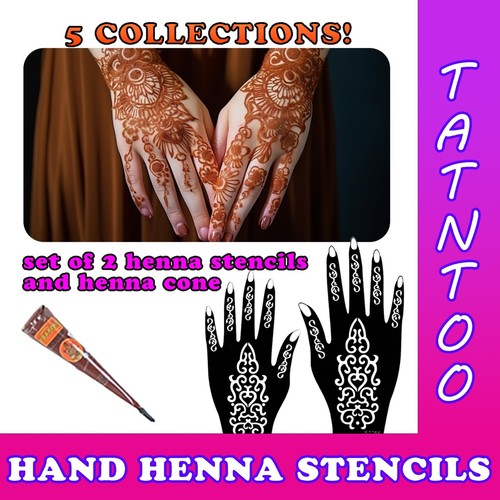 2pcs henna mehndi indian lace - 2pcs,
