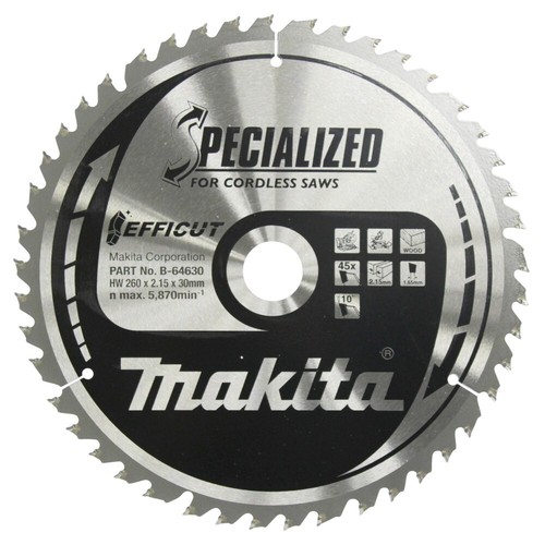Makita 260mm tooth mitre - 260mm, 45