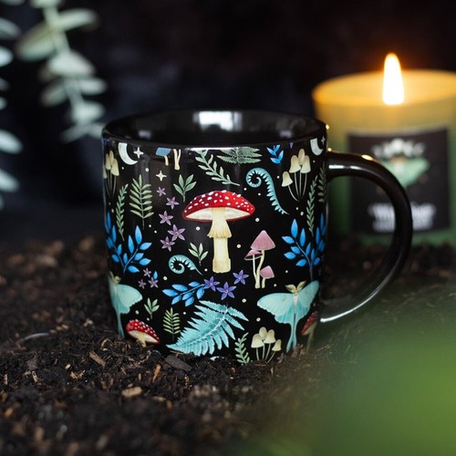 Dark forest woodland print - dark,