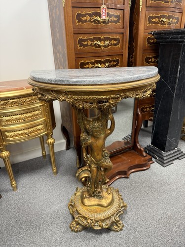 Gilt cherub marble - gilt,
