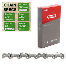 18" OREGON 91PX063 Chainsaw Chain for Qualcast PCS46Z & PCS46Z-S