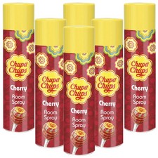 6x Chupa Chups Room Spray Air Freshener Cherry - 300ml - With FREE Fridge Magnet