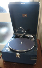 HMV GRAMOPHONE PORTABLE 102 BLUE