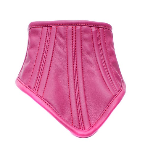 Pink rose faux leather corset - rose,