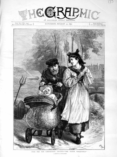 Original old antique print - original,