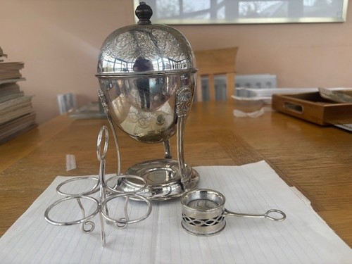 Silver plate vintage egg - vintage,