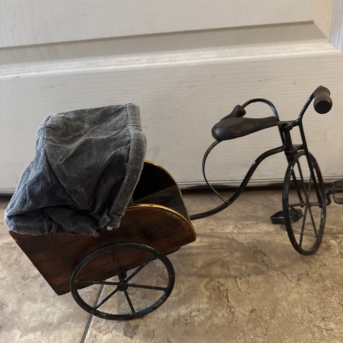 Vintage tall doll pedicab - vintage,