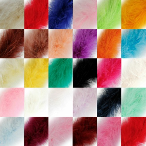 Marabou swansdown fur trim - ,