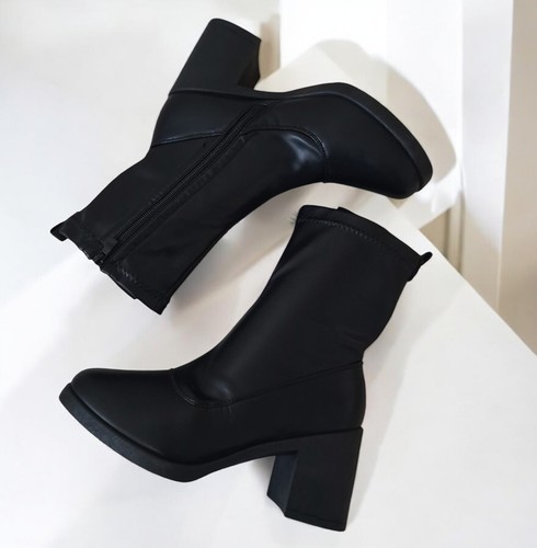 Women black faux leather - black,