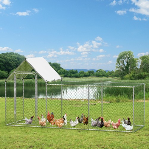 Chicken run cage - metal, in