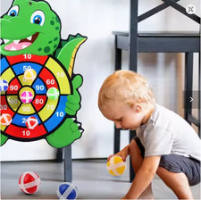 17''Sports Toys Fabric Dart Board Set Kid Ball Target Game Children Security Toy