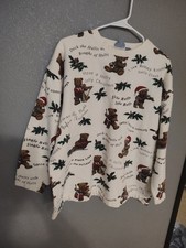Vintage Cambridge Dry Goods Sweater Womens Large Christmas Bears Instruments 90s