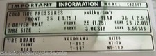 HONDA CJ250T TYRE CAUTION