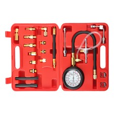 Fuel Injection Gauge Pressure Tester Test Kit Car System Pump Tool Set  0-140PSI
