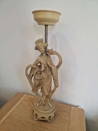 Vintage resin geisha figurine - vintage,