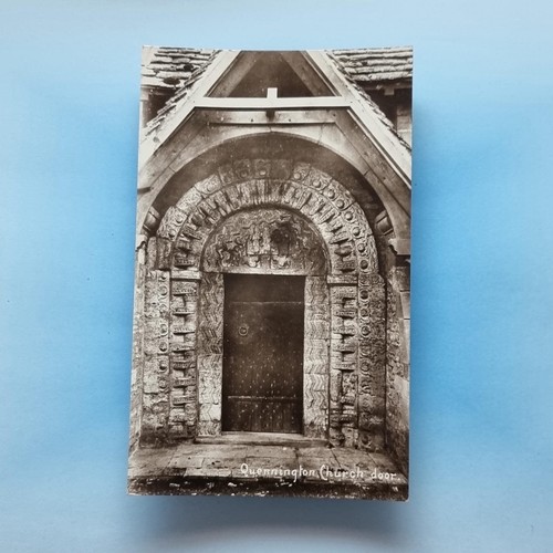 Quenington postcard c1915 real - quenington,