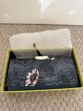 Ted Baker Floral Dark Blue Purse BNWT In Box