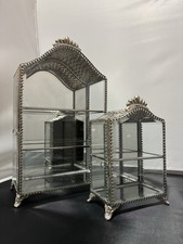 Pair of Glass mirrored silver