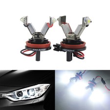 2x BMW H8 6W LED Angel Eyes Canbus Halo Light E82 E90 E92 E60 E63 X5 X6 Z4 White