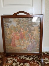 vintage tapestry fire screen