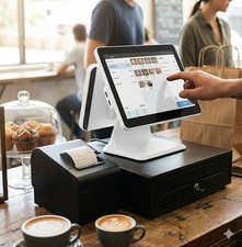 15" Touchscreen EPOS POS Till System | Dual Screen Terminal | Windows 10 Retail