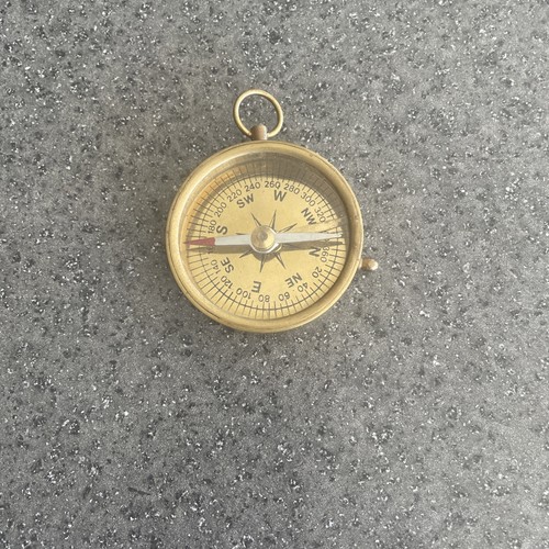 Vintage brass compass - brass,