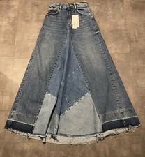 Zara Long Patchwork Blue Denim