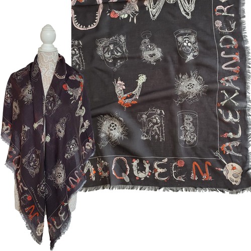 Alexander mcqueen scarf skull - mcqueen,