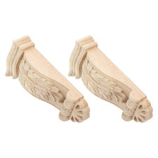  2 Pcs Home Decor Wooden Corbels Traditional Shelf Brackets Carving