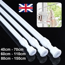 Extendable Spring Loaded Net Rod Telescopic Voile Tension Curtain Rail Pole Rods