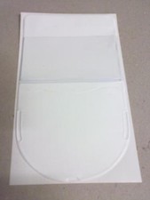 WHITE SHIELD SHAPED TAX DISC WITH PERMIT HOLDER (WINDOW STICK BACKING) 