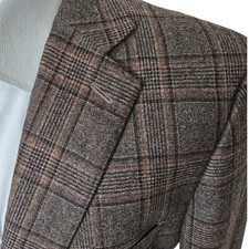 Loro Piana Blazer 45r Custom Tailored J. Hilburn Zelander Checked