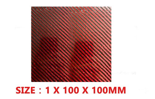Matte red black real carbon - matte,